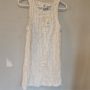 A New Day Striped Linen Shift Dress size Xsmall